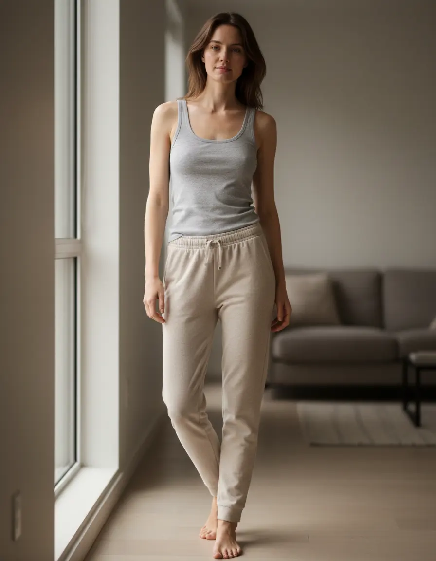 Female casual AI fashion model image for ecommerce product listing